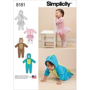 2/$10 OR 3/$15 Simplicity 8181 Baby Onsies Pattern